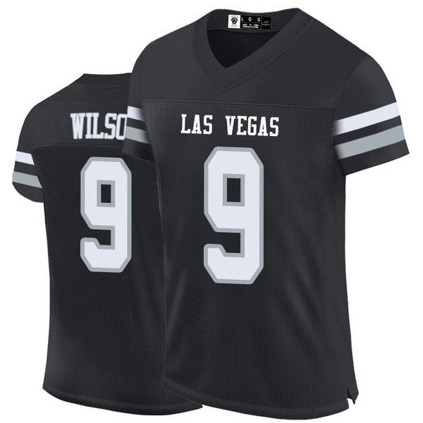 Kopkoc Las Vegas Black 9 W Football Stitched Jerseys