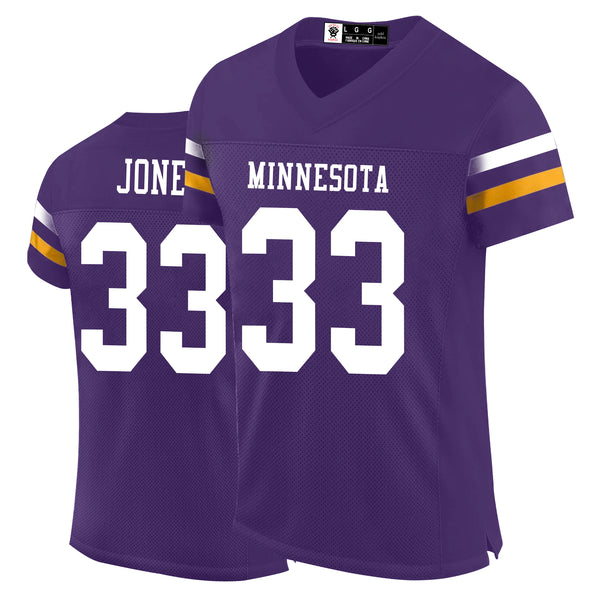 Kopkoc Minnesota Purple 33 J Football Stitched Jerseys