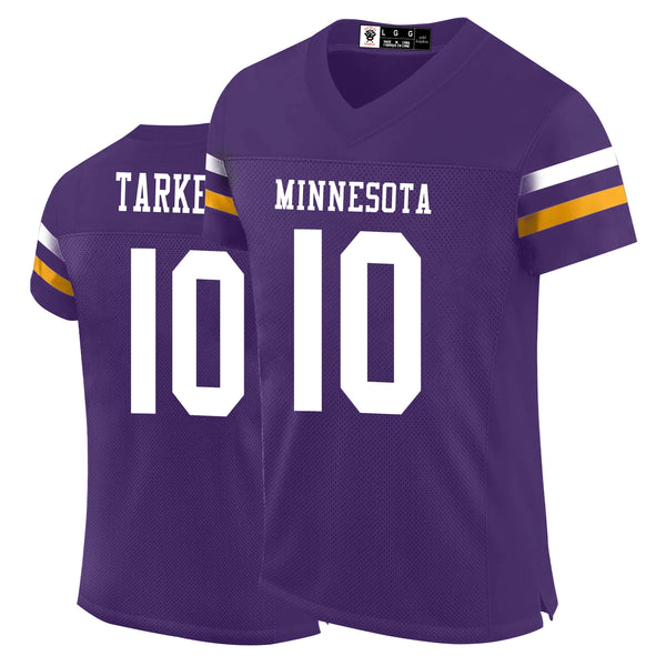 Kopkoc Minnesota Purple 10 T Football Stitched Jerseys