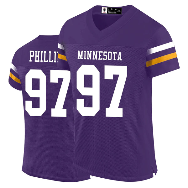 Kopkoc Minnesota Purple 97 P Football Stitched Jerseys