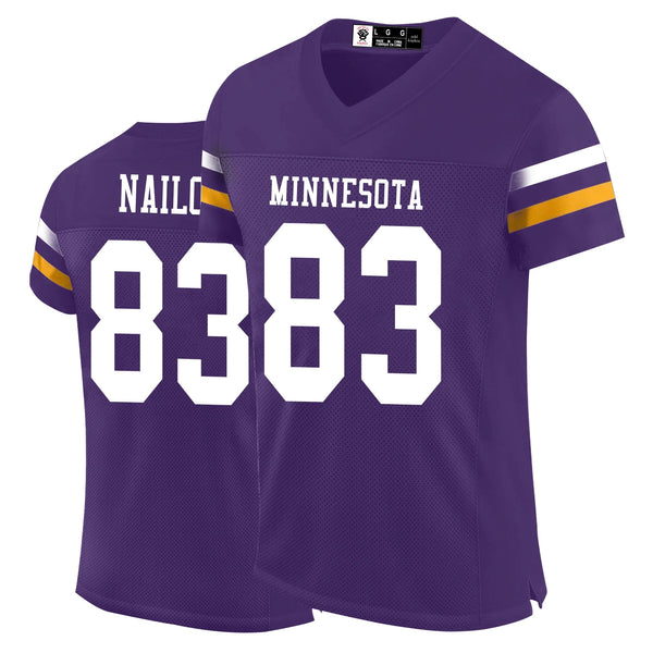 Kopkoc Minnesota Purple 83 N Football Stitched Jerseys