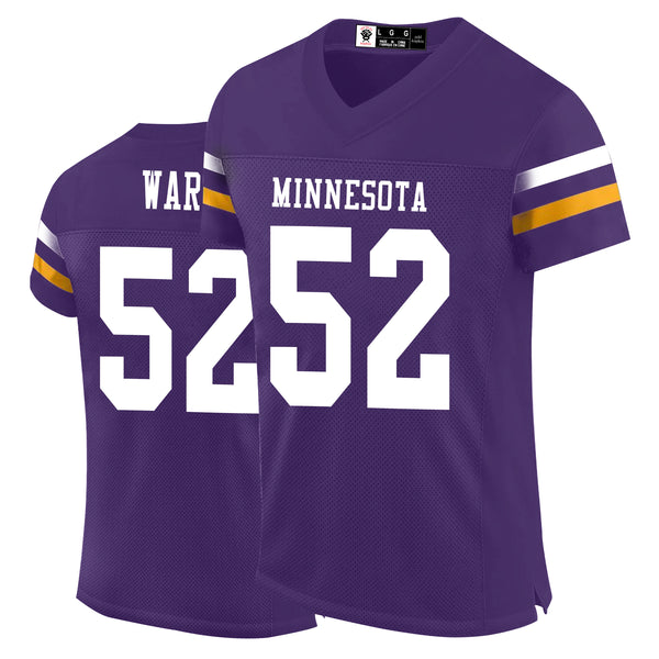 Kopkoc Minnesota Purple 52 W Football Stitched Jerseys