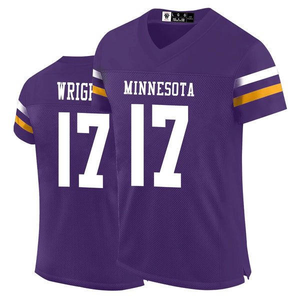 Kopkoc Minnesota Purple 17 W Football Stitched Jerseys