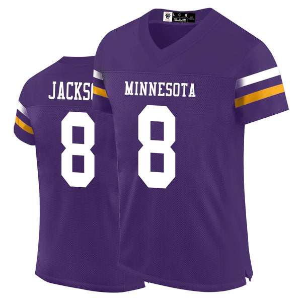 Kopkoc Minnesota Purple 8 J Football Stitched Jerseys