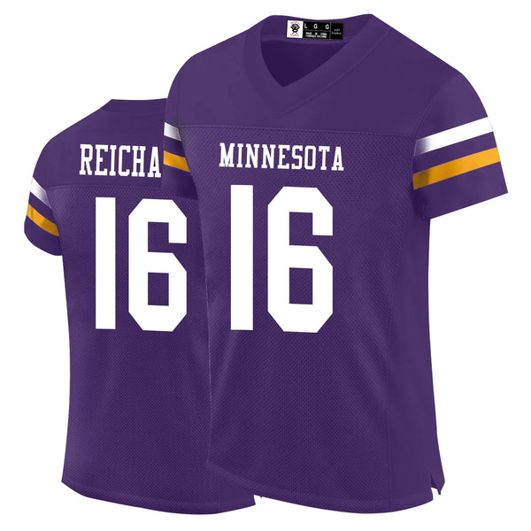 Kopkoc Minnesota Purple 16 R Football Stitched Jerseys