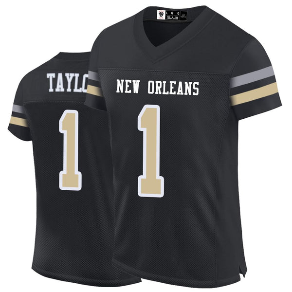 Kopkoc New Orleans Black 1 T Football Stitched Jerseys