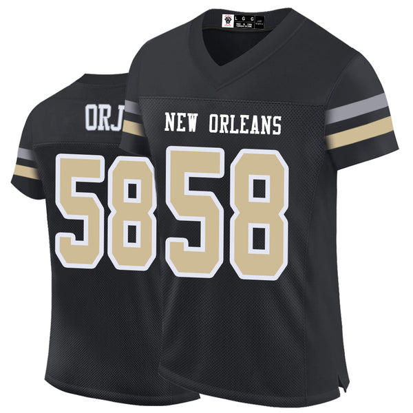 Kopkoc New Orleans Black 58 O Football Stitched Jerseys