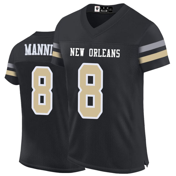 Kopkoc New Orleans Black 8 M Football Stitched Jerseys