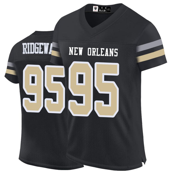 Kopkoc New Orleans Black 95 R Football Stitched Jerseys