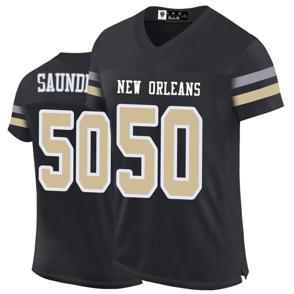 Kopkoc New Orleans Black 50 S Football Stitched Jerseys