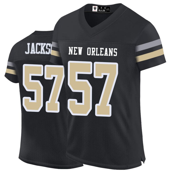 Kopkoc New Orleans Black 57 J Football Stitched Jerseys