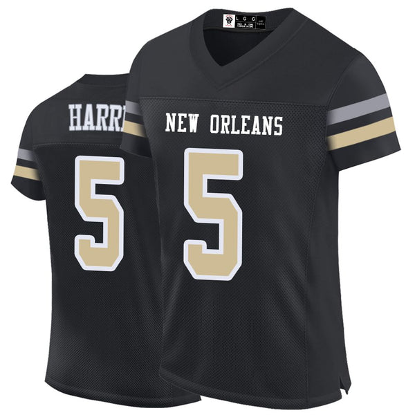 Kopkoc New Orleans Black 5 H Football Stitched Jerseys