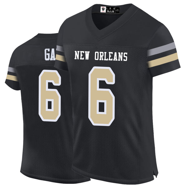 Kopkoc New Orleans Black 6 G Football Stitched Jerseys