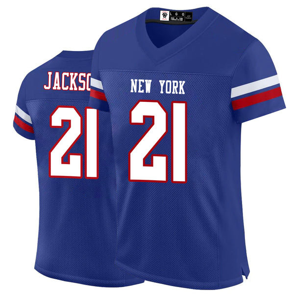 Kopkoc New York  Blue 21 J Football Stitched Jerseys