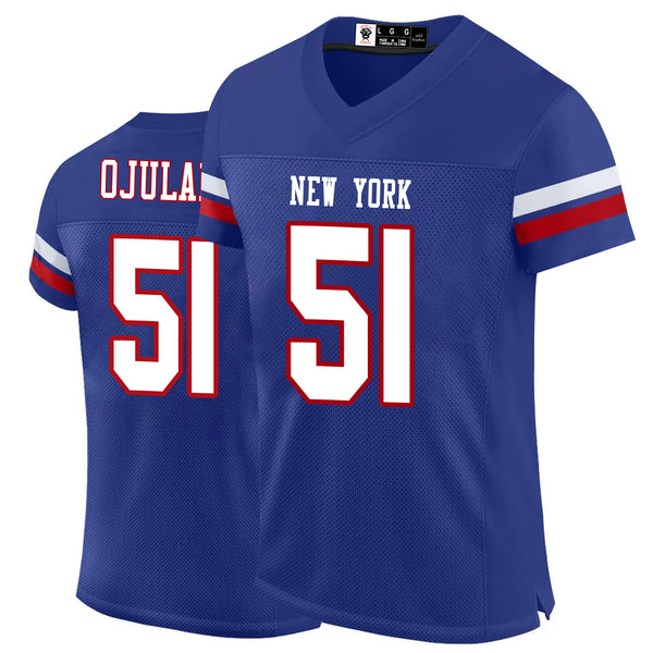 Kopkoc New York Blue 51 O Football Stitched Jerseys