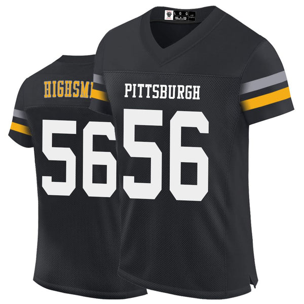 Kopkoc Pittsburgh Black 56 H Football Stitched Jerseys