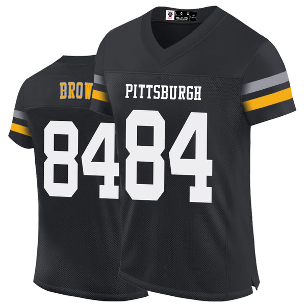 Kopkoc Pittsburgh Black 84 B Football Stitched Jerseys