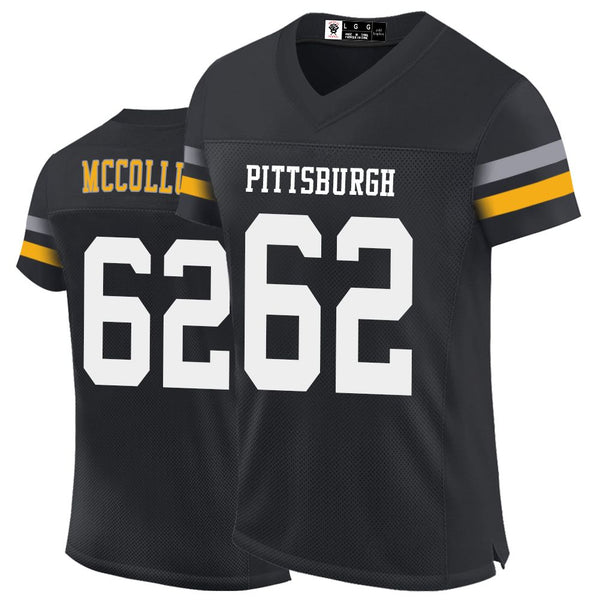 Kopkoc Pittsburgh Black 62 M Football Stitched Jerseys