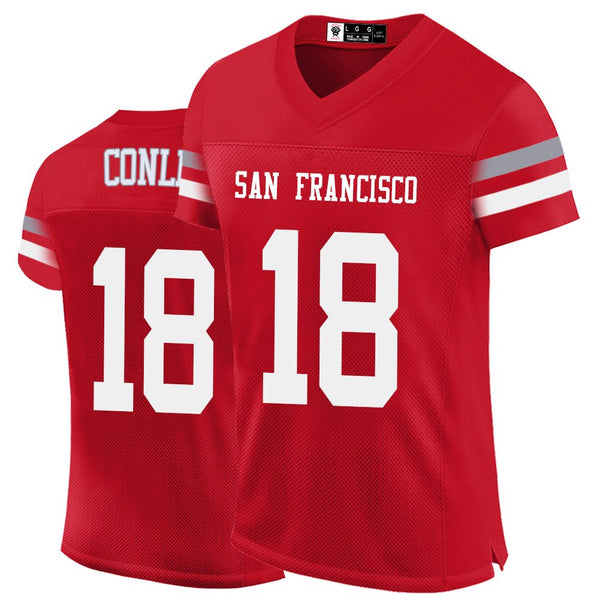 Kopkoc San Francisco Red 18 C Football Stitched Jerseys