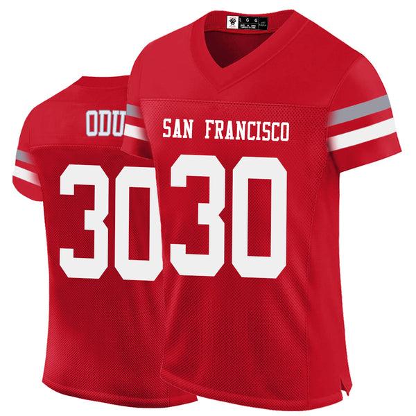 Kopkoc San Francisco Red 30 O Football Stitched Jerseys