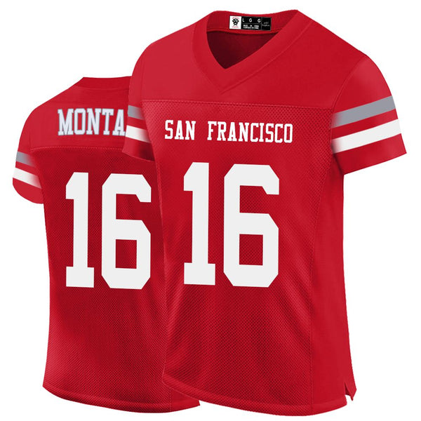 Kopkoc San Francisco Red 16 M Football Stitched Jerseys