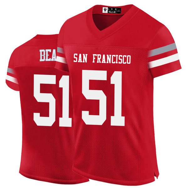 Kopkoc San Francisco Red 51 B Football Stitched Jerseys