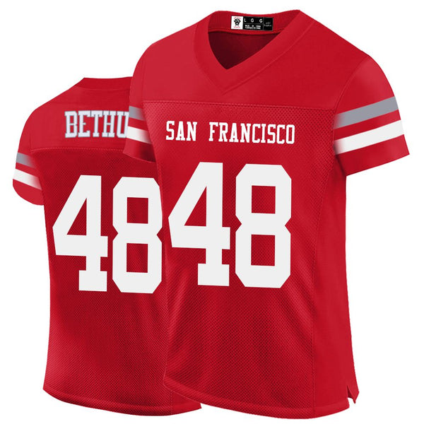 Kopkoc San Francisco Red 48 B Football Stitched Jerseys