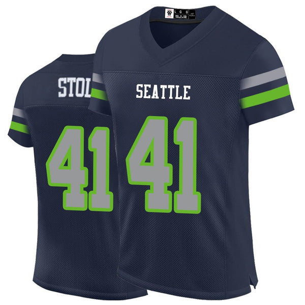 Kopkoc Seattle Blue 41 S Football Stitched Jerseys