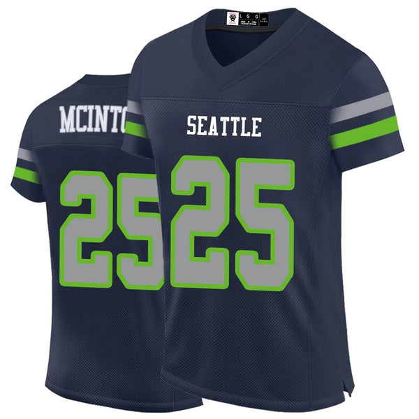 Kopkoc Seattle Blue 25 M Football Stitched Jerseys