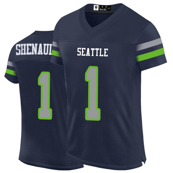 Kopkoc Seattle Blue 1 S Football Stitched Jerseys