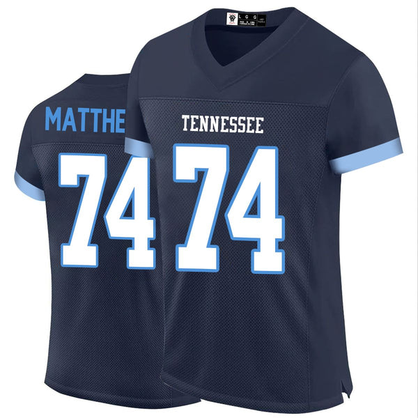 Kopkoc Tennessee Navy 74 M Football Stitched Jerseys