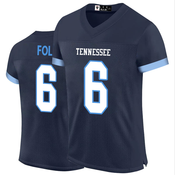 Kopkoc Tennessee Navy 6 F Football Stitched Jerseys