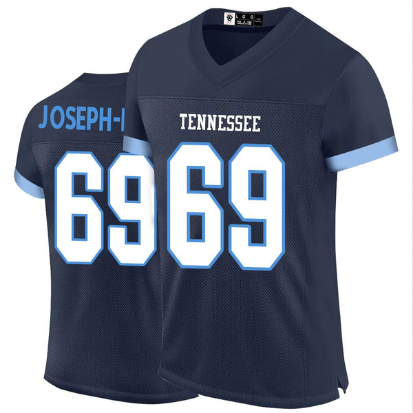 Kopkoc Tennessee Navy 69 J Football Stitched Jerseys