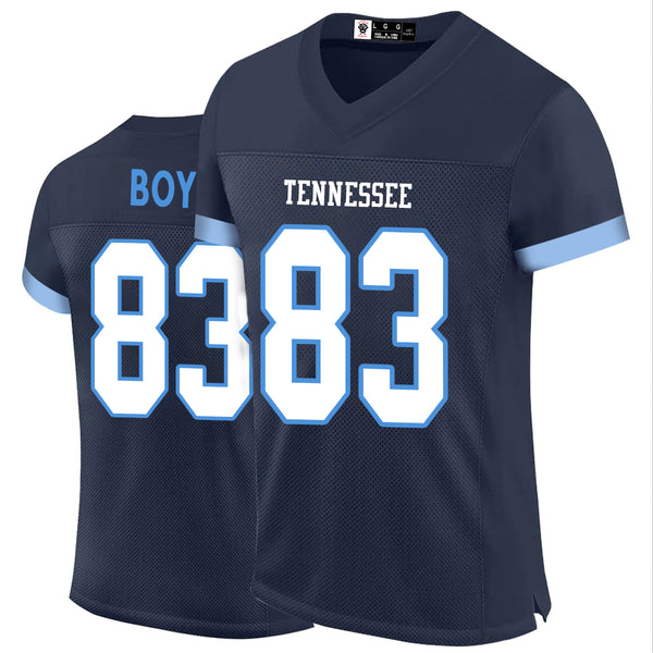 Kopkoc Tennessee Navy 83 B Football Stitched Jerseys