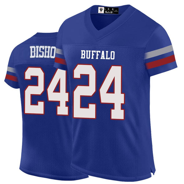 Kopkoc Buffalo Blue 24 B Football Stitched Jerseys