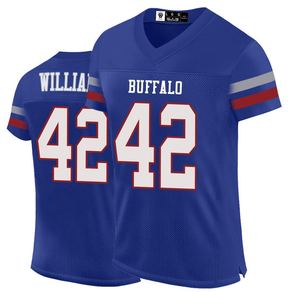 Kopkoc Buffalo Blue 42 W Football Stitched Jerseys