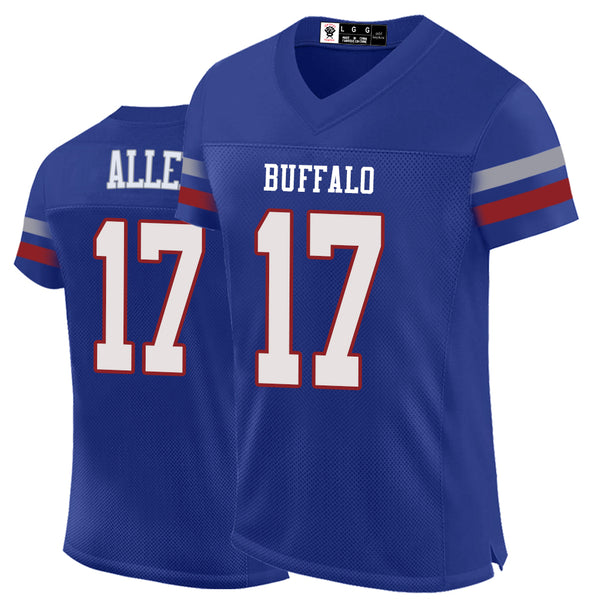 Kopkoc Buffalo Blue 17 A Football Stitched Jerseys