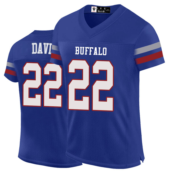 Kopkoc Buffalo Blue 22 D Football Stitched Jerseys