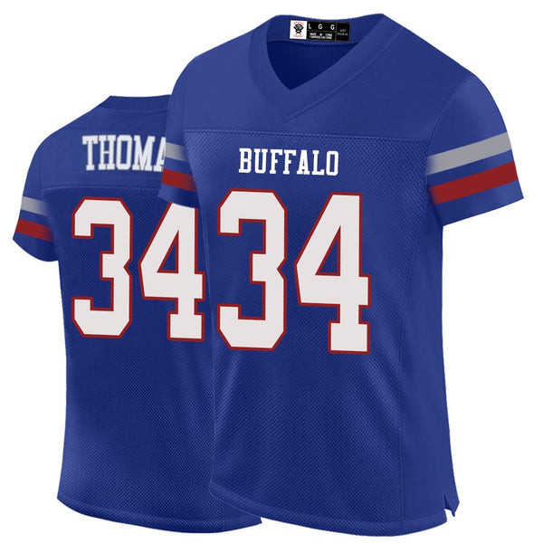 Kopkoc Buffalo Blue 34 T Football Stitched Jerseys