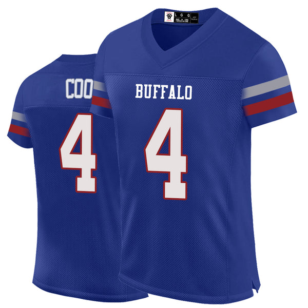 Kopkoc Buffalo Blue 4 C Football Stitched Jerseys